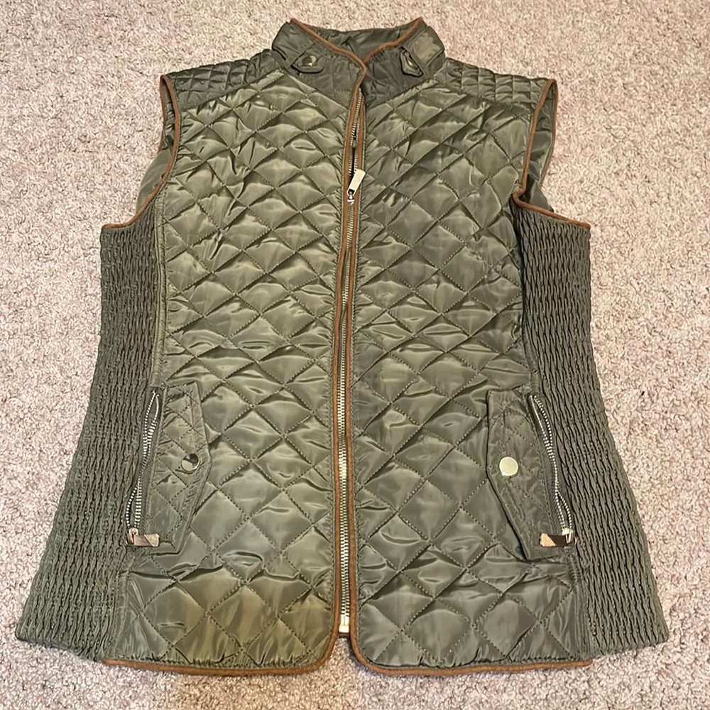 Olive green vest